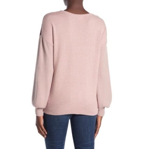 14th & Union V-Neck Colorblock Sweater - Picture 2 of 5